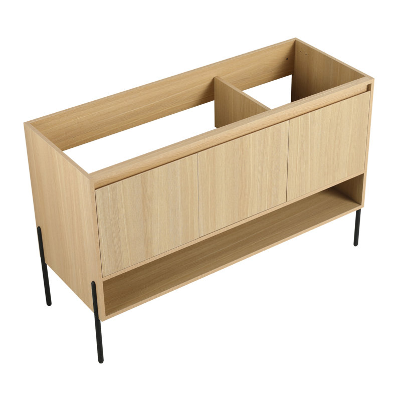 48" Freestanding Bathroom Vanity & 3 Soft-Close Cabinet Doors (KD-Packing)-Excluding Sink