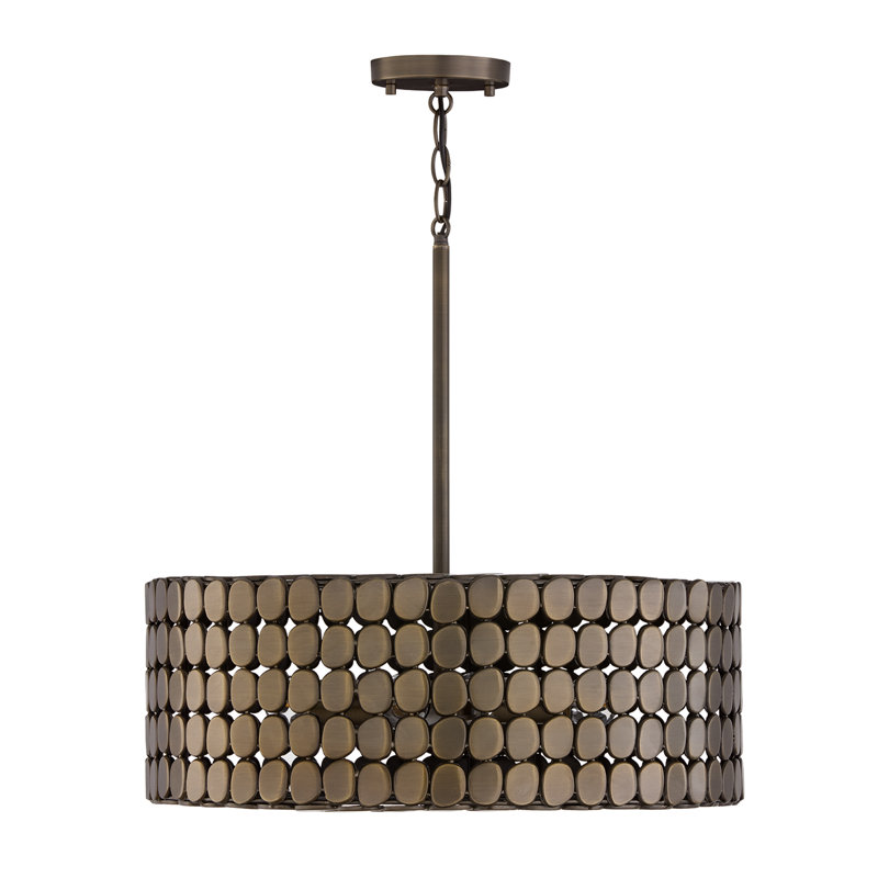 22" W x 8.25" H 1-Light Medallion Pendant