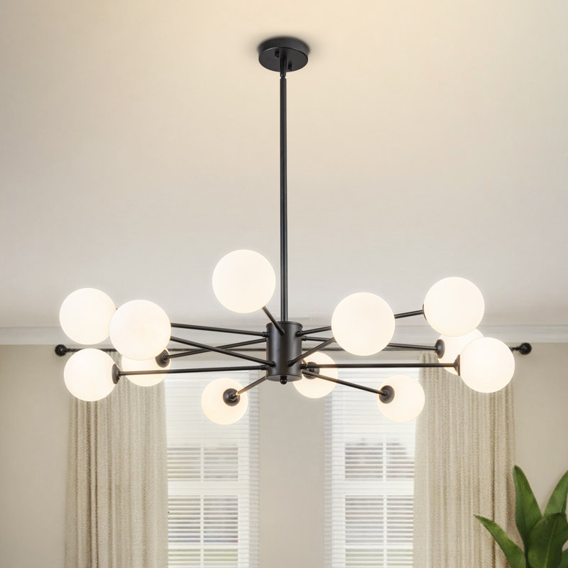 Ivailo 12 - Light Chandelier Dimmable Sputnik Chandeliers Modern Linear Chandelier for Dining Room