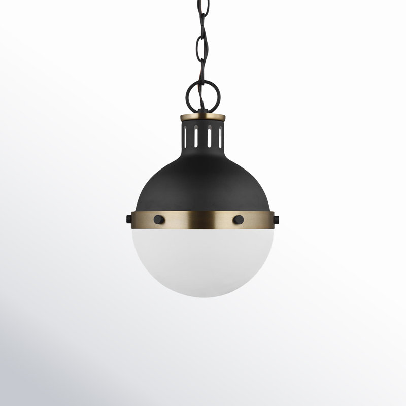 Geoffrey 1-Light Globe Pendant with Steel Fixture