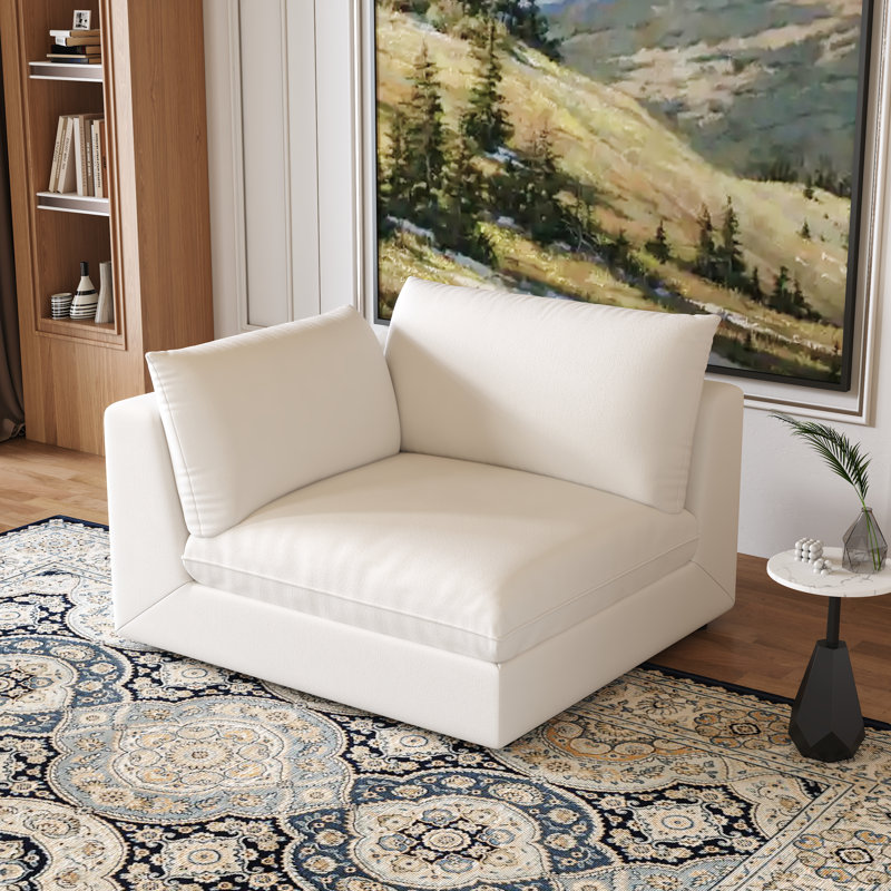 Oversized U Shaped 6 Piece Modular Cloud Sectional Sofa With Ottoman - Corner Seat