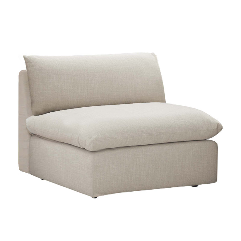 Annabella 80.9" Upholstered Armless Chair