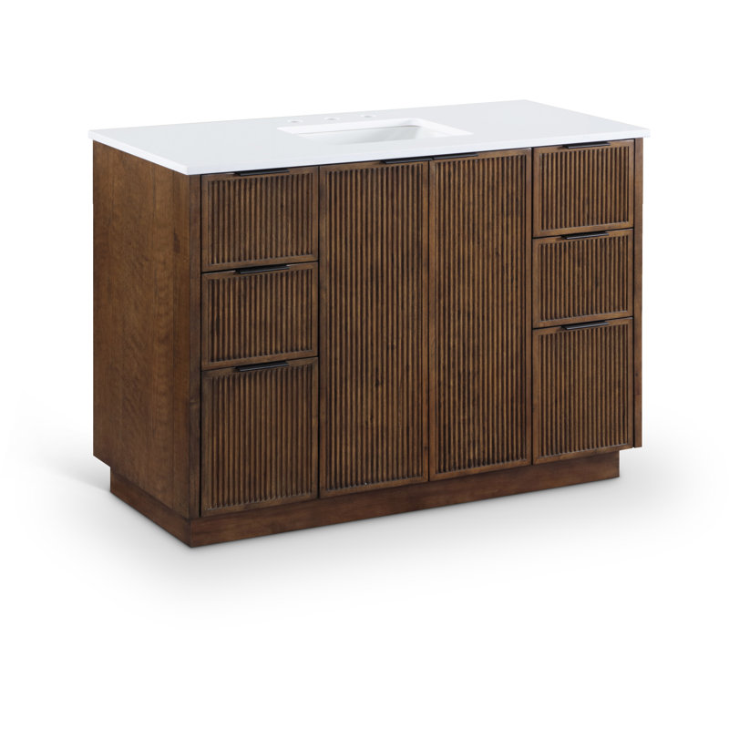 Willard Engineered Stone and Solid Wood Bathroom Vanity