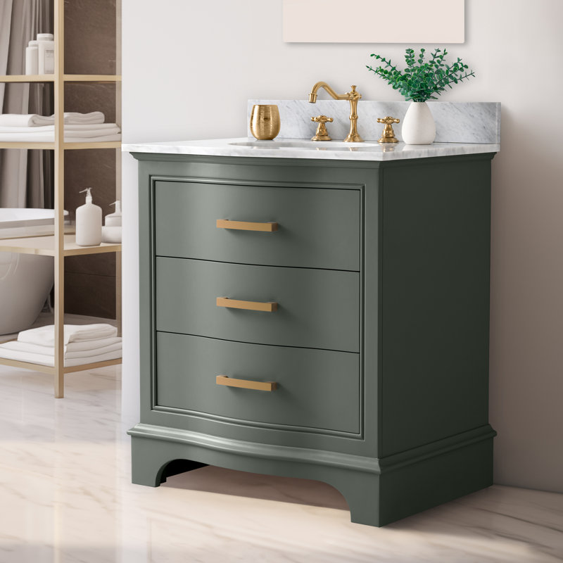 Goleta 30'' Single Bathroom Vanity with Marble Top
