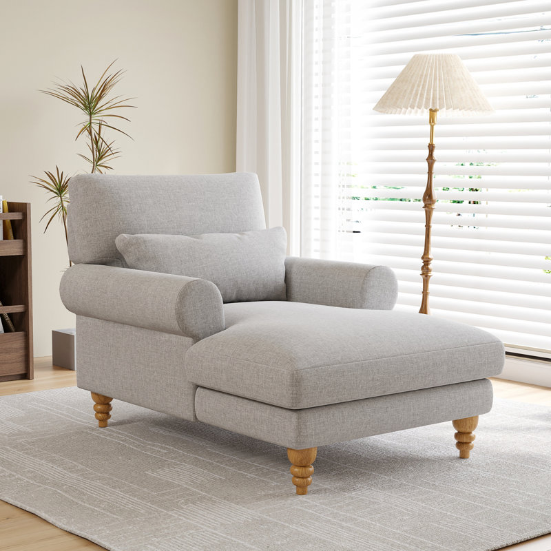 Upholstered Chaise Lounge With Adjustable Backrest