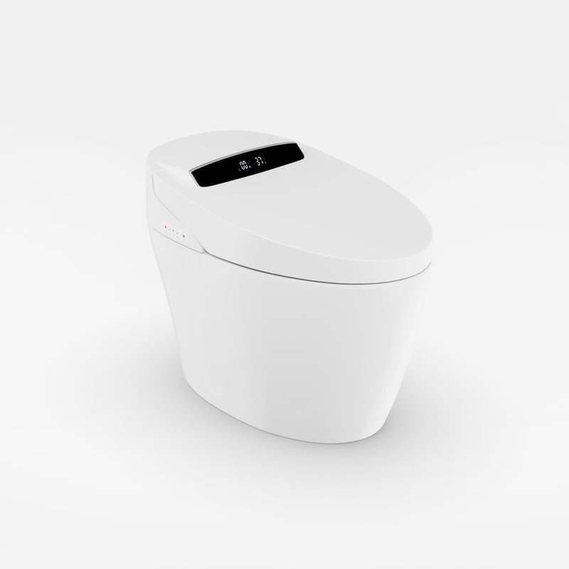 Hynova AX1 Automatic Smart Bidet Toilet with Auto Open/Close Lid White 1.28 GPF