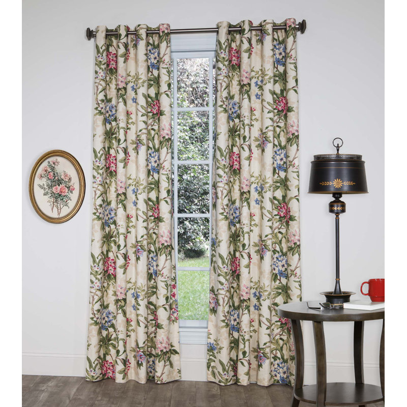 Hillhouse Circa Traditional Cotton Floral Grommet Panels