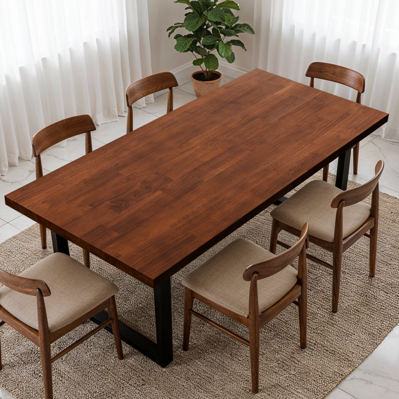 Hevea Countertop Walnut Solid Wood, Butcher Block Countertop for DIY Kitchen Island Tops, Desk Tops, Table Tops, Storage Shelves,..