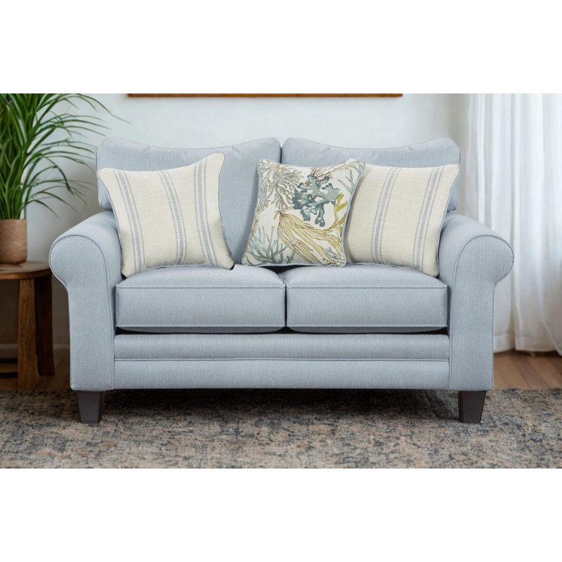 Desousa 65" Rolled Arm Loveseat with Reversible Cushion