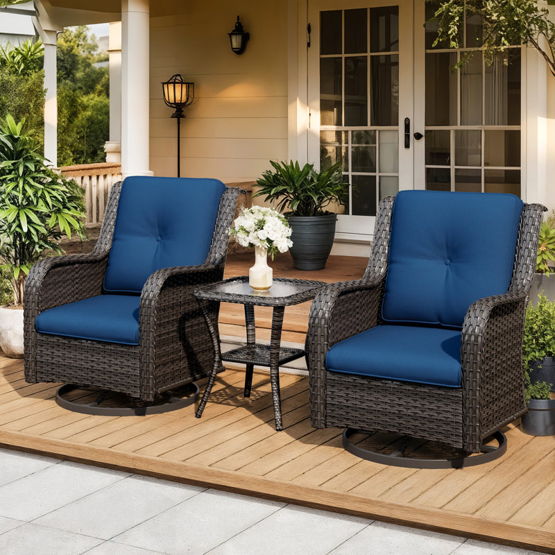 Adwin 2Pcs Outdoor 4"Deep Seat Cushion Set With Olefin Fabric,6 Colors Available