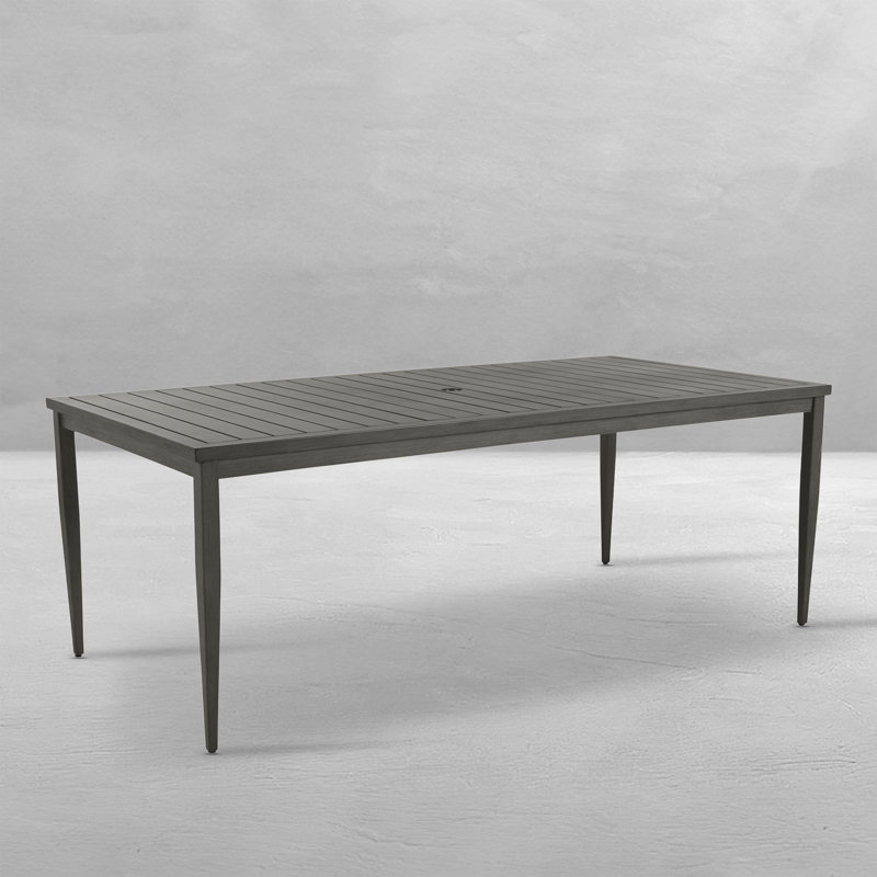 Brookings Aluminum Rectangle Outdoor Slatted Table