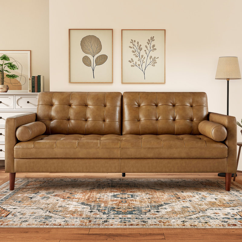 Amariyon 80" Genuine Leather Sofa