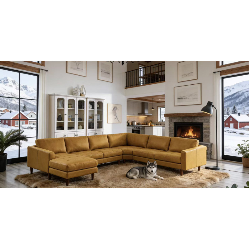 Atsumi Upholstered U-Shaped Sectional Right Hand Facing