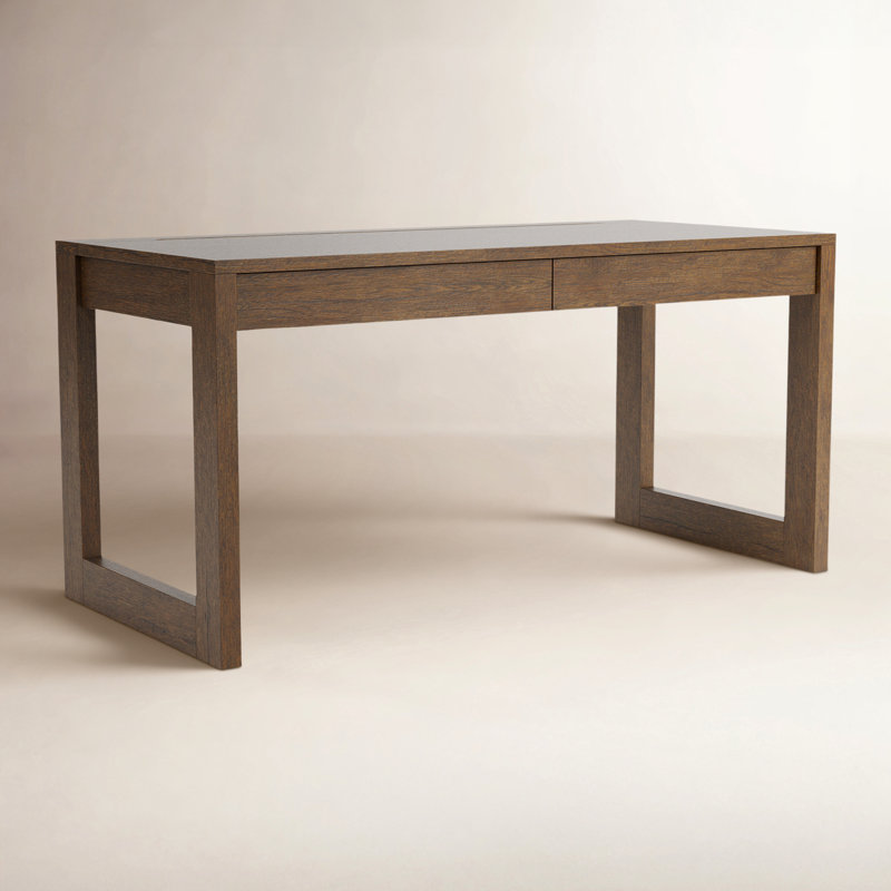 Chris 30'' H 2-Drawer Solid Wood Writing Desk