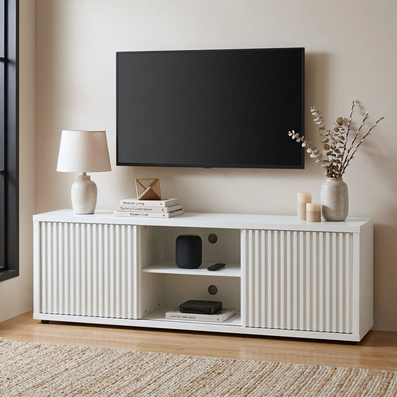 Abdel 67.7" W Mid Century Modern TV Stand with Storage and Shelves to fit up to 75" TVs