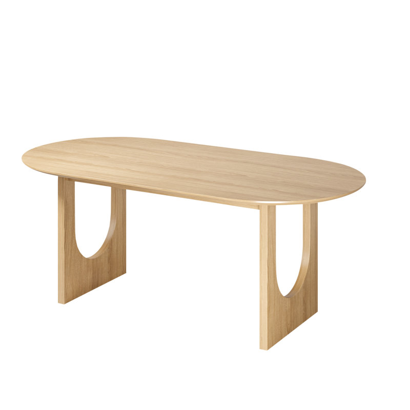 79" Soild Wood Dining Table Oval Kitchen Tables