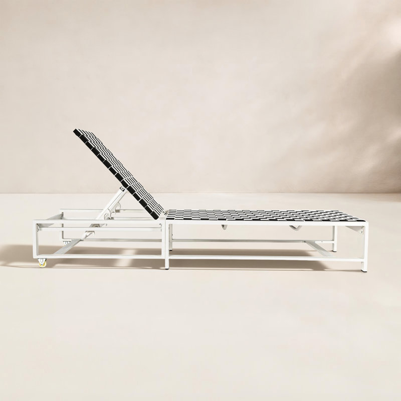 Bosley Outdoor Metal Chaise Lounge