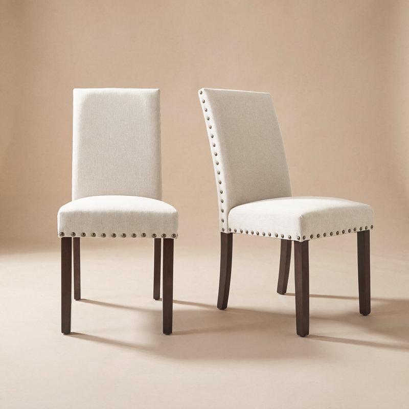 Bontrager 20'' H Linen Dining Chair - Upholstered Parsons Side Chair