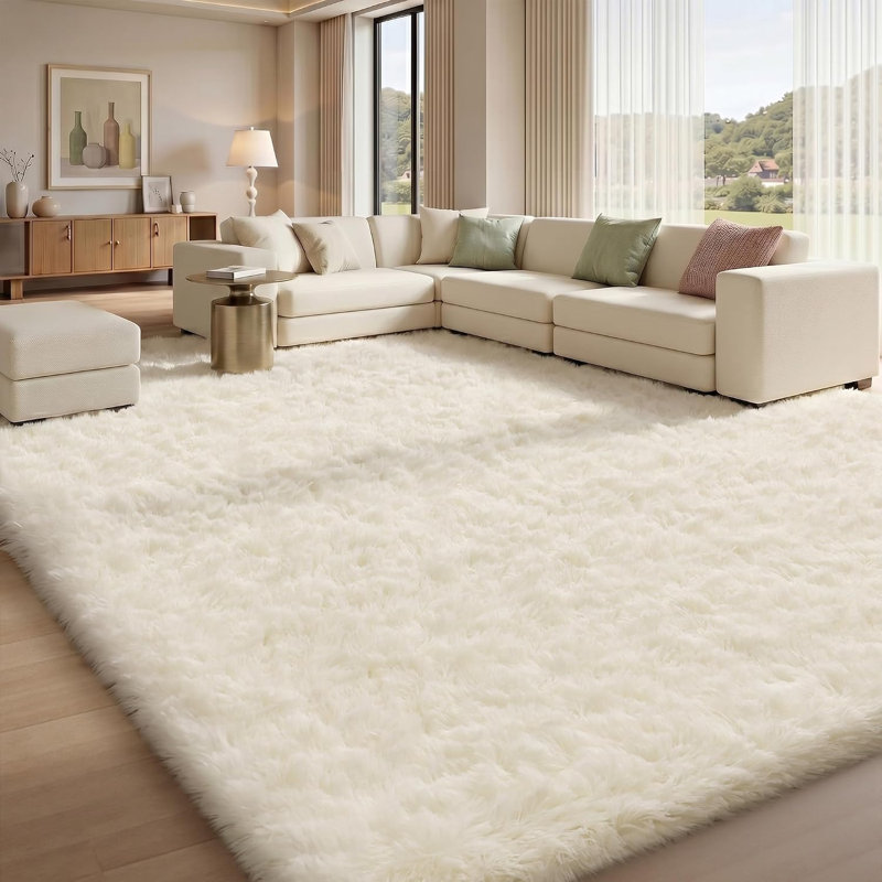 Area Rugs Living Room, Large Area Rug Shag Shaggy Carpet Soft Plush Furry Bedside Rugs, Area Rugs for Bedroom Kids Girls Boys Home Decor Anti Slip