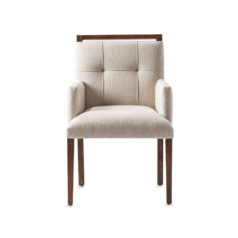 H Tufted Upholstered Armchair