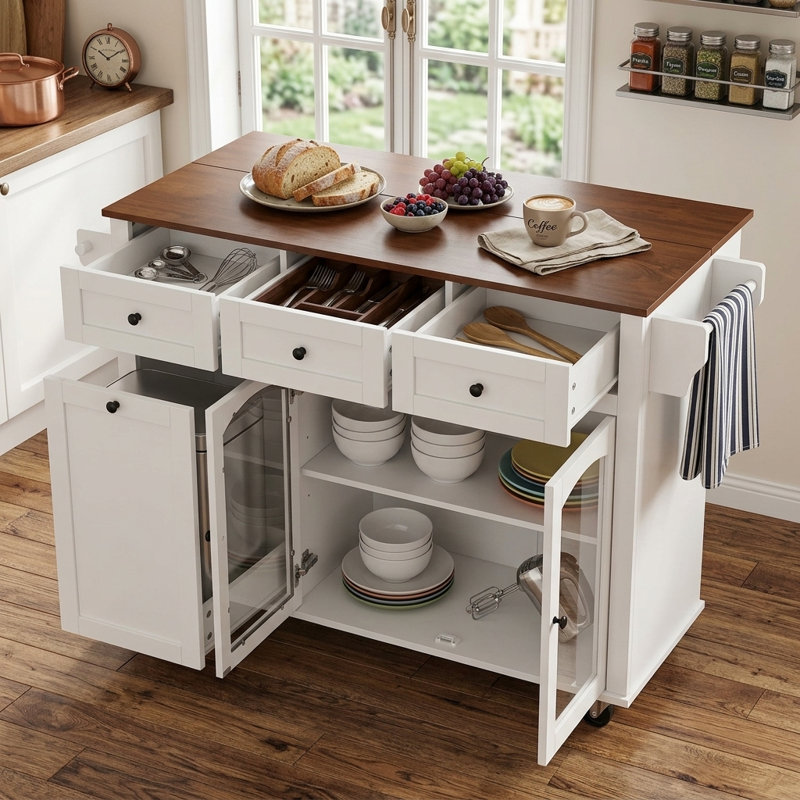 54.2 " W Kitchen Cart