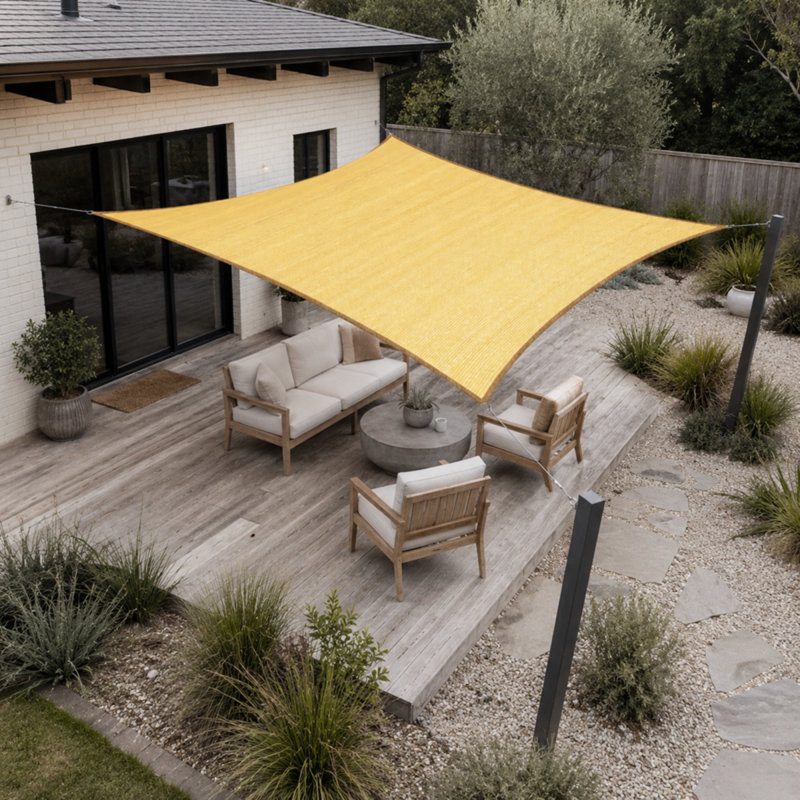 ColorTree Customizable Rectangle Sun Shade Sail, Heavy Duty UV Resistant 95% UV Blockage Outdoor Patio Canopy