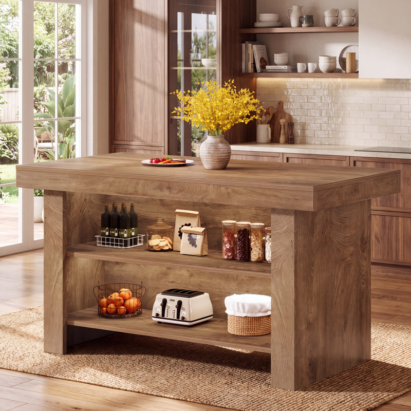 55-inch Kitchen Island With Storage
