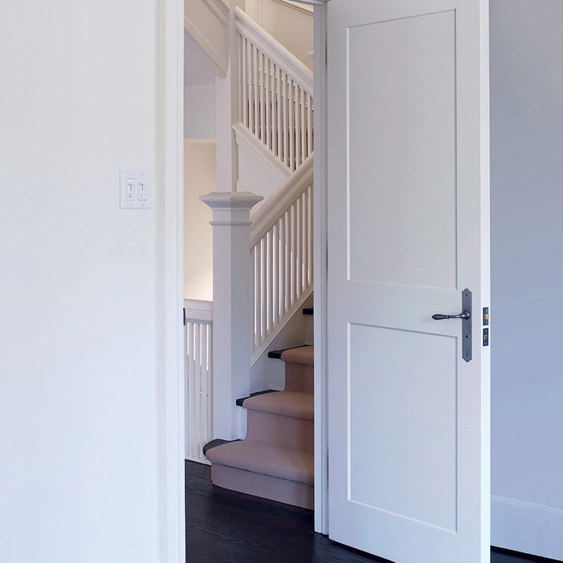 Primed 2 Panel Interior Shaker Door Prehung with 4-9/16" Jambs