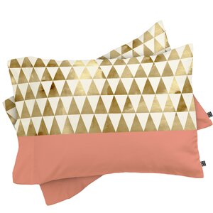 Gold Triangles Pillowcase (Set of 2)