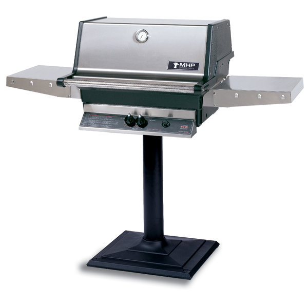 Modern Home Prod Heritage 1 Burner Natural Gas Grill With Side Shelves Wayfair