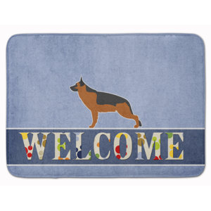 German Shepherd Welcome Memory Foam Bath Rug