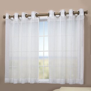 Stepanie Solid Semi Sheer Grommet Single Curtain Panel