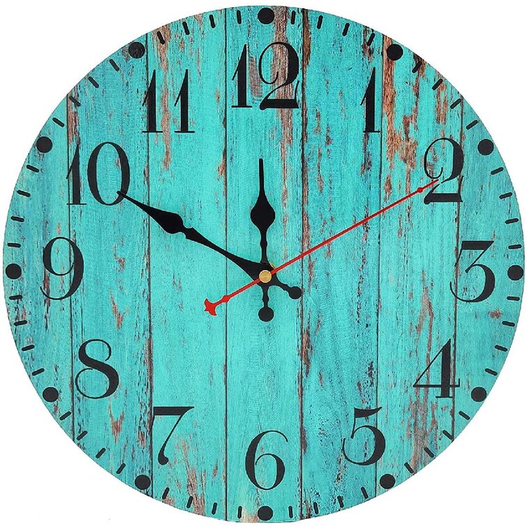 12" Round Non Ticking Silent Quartz Wall Clock Battery Operated Home Decorative 