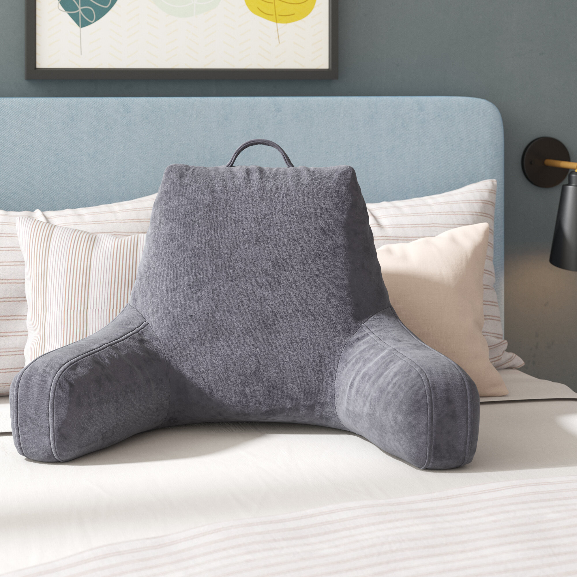 large bed pillows with arms