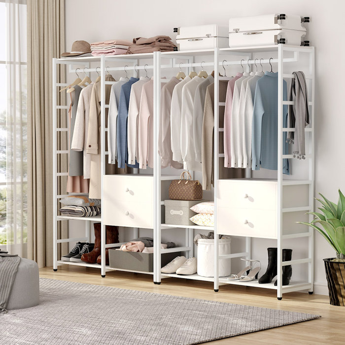Rebrilliant Billings 47 2 W Free Standing Closet System Wayfair Ca