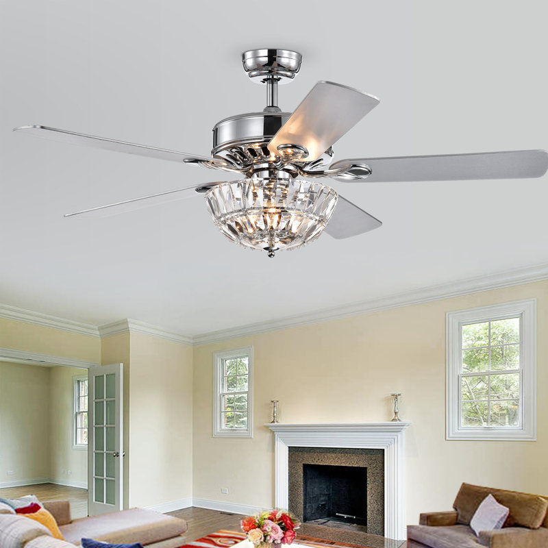 Rosdorf Park 52 Reign 5 Blade Ceiling Fan With Remote Light Kit