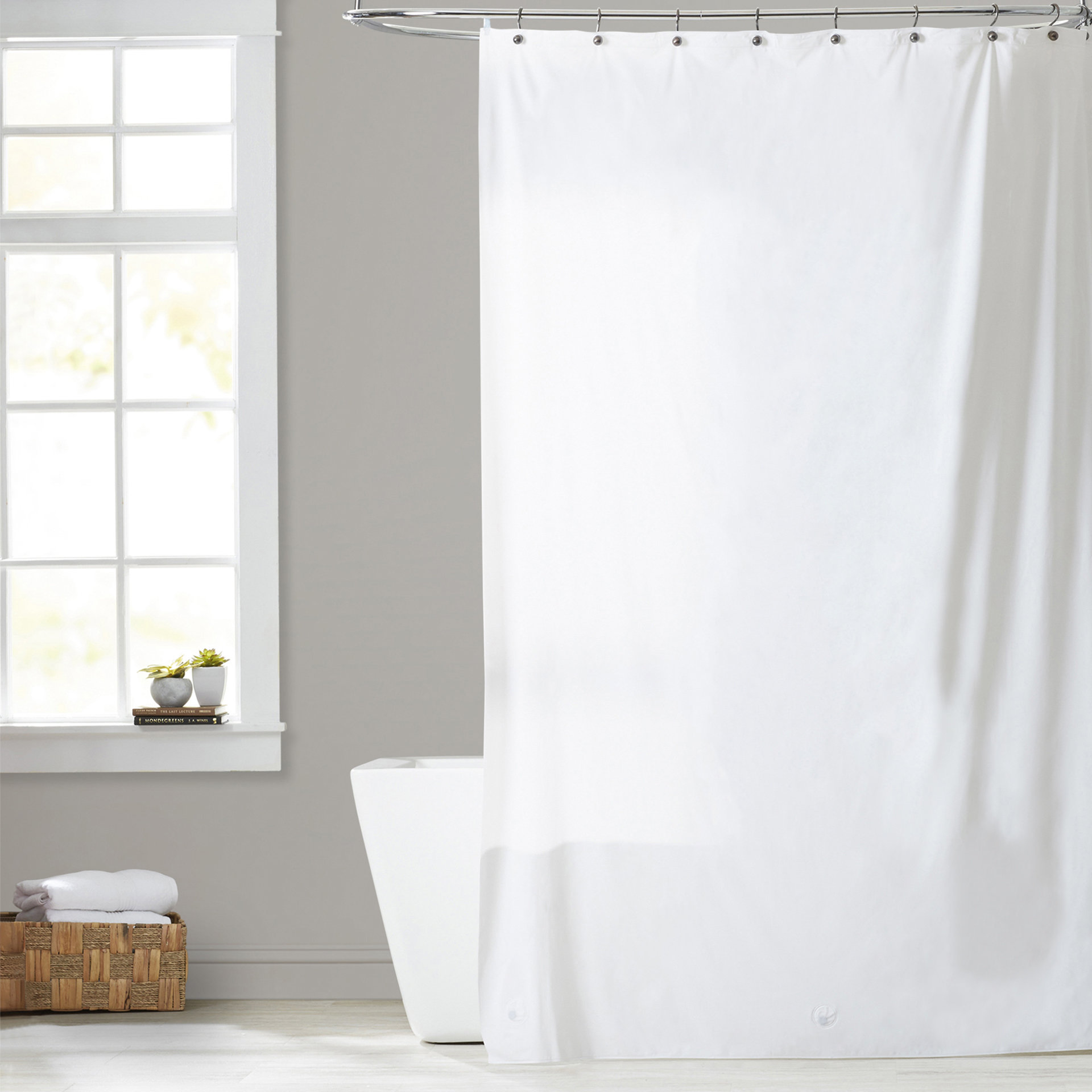 Symple Stuff Utilitarian Heavy Duty Single Shower Curtain