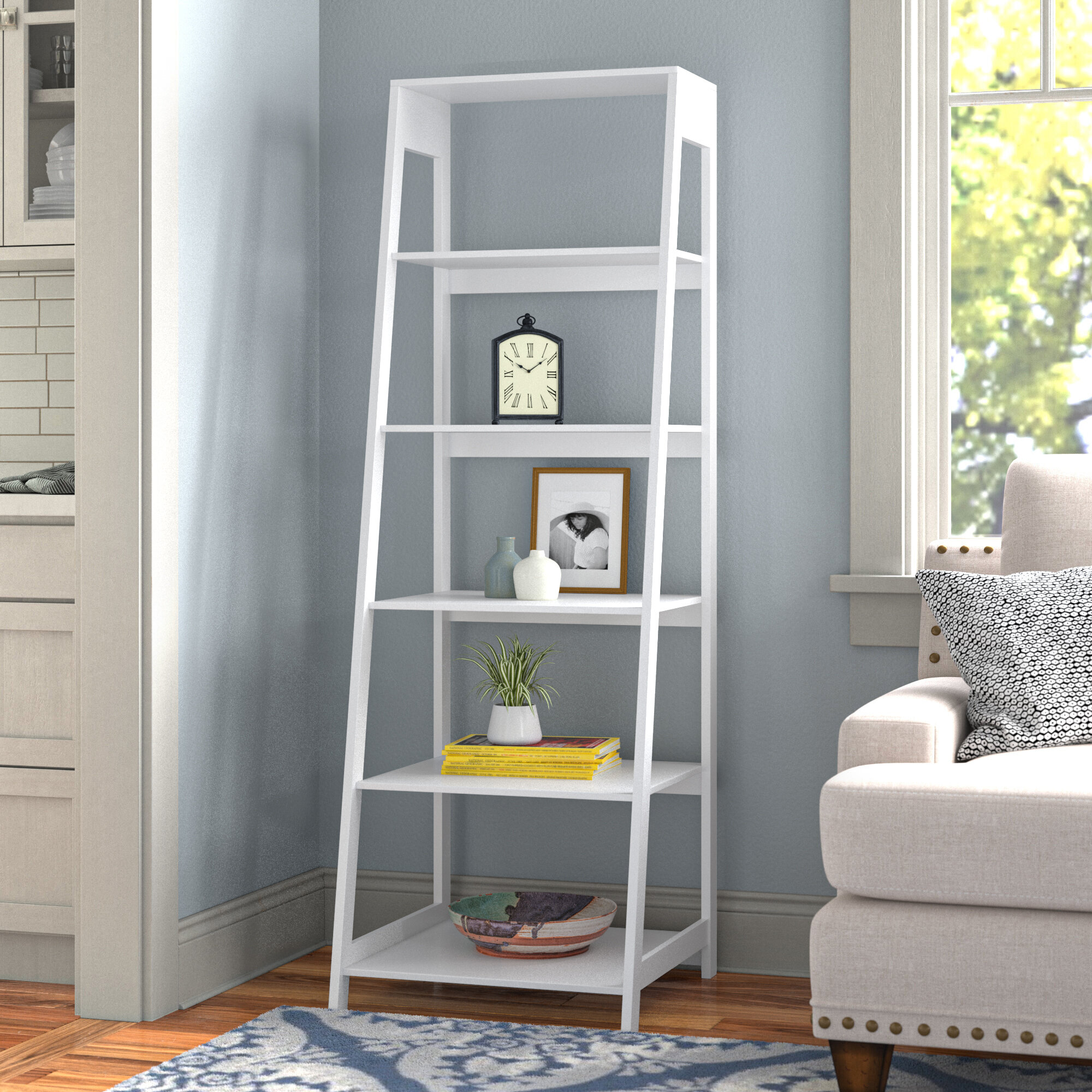 White Dline 3 Tiers Wood-Plastic Composites Storage Shelf Bookcase 