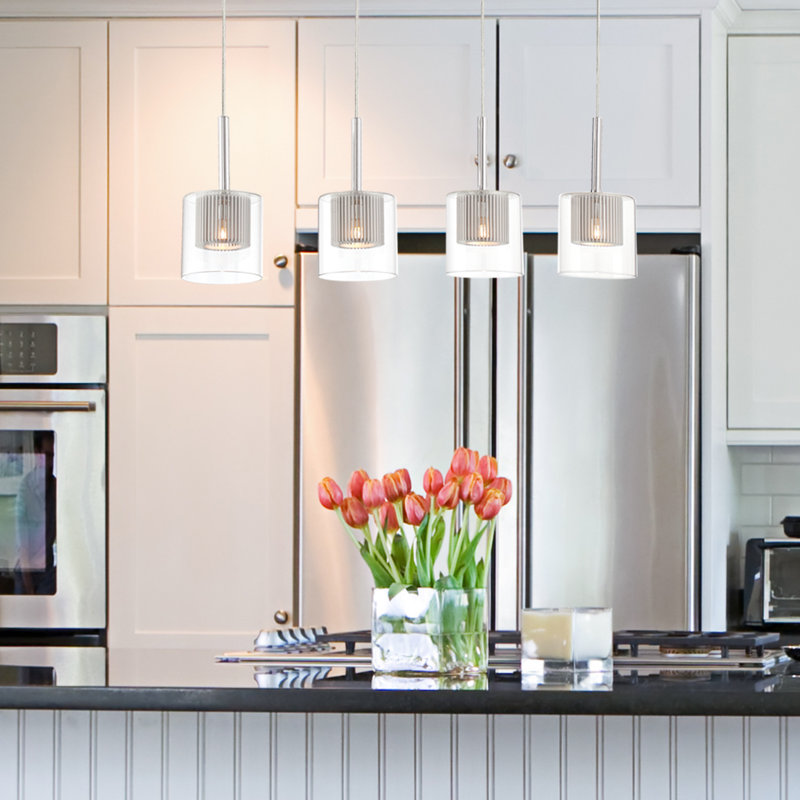 Orren Ellis Luminaire suspendu pour îlot de cuisine 4 ...