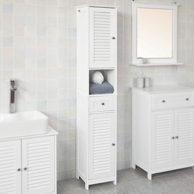 Goggin Bathroom Skinny Linen Storage Cabinet