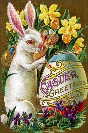 'Easter Greetings' Graphic Art - Easter Wall Decorations