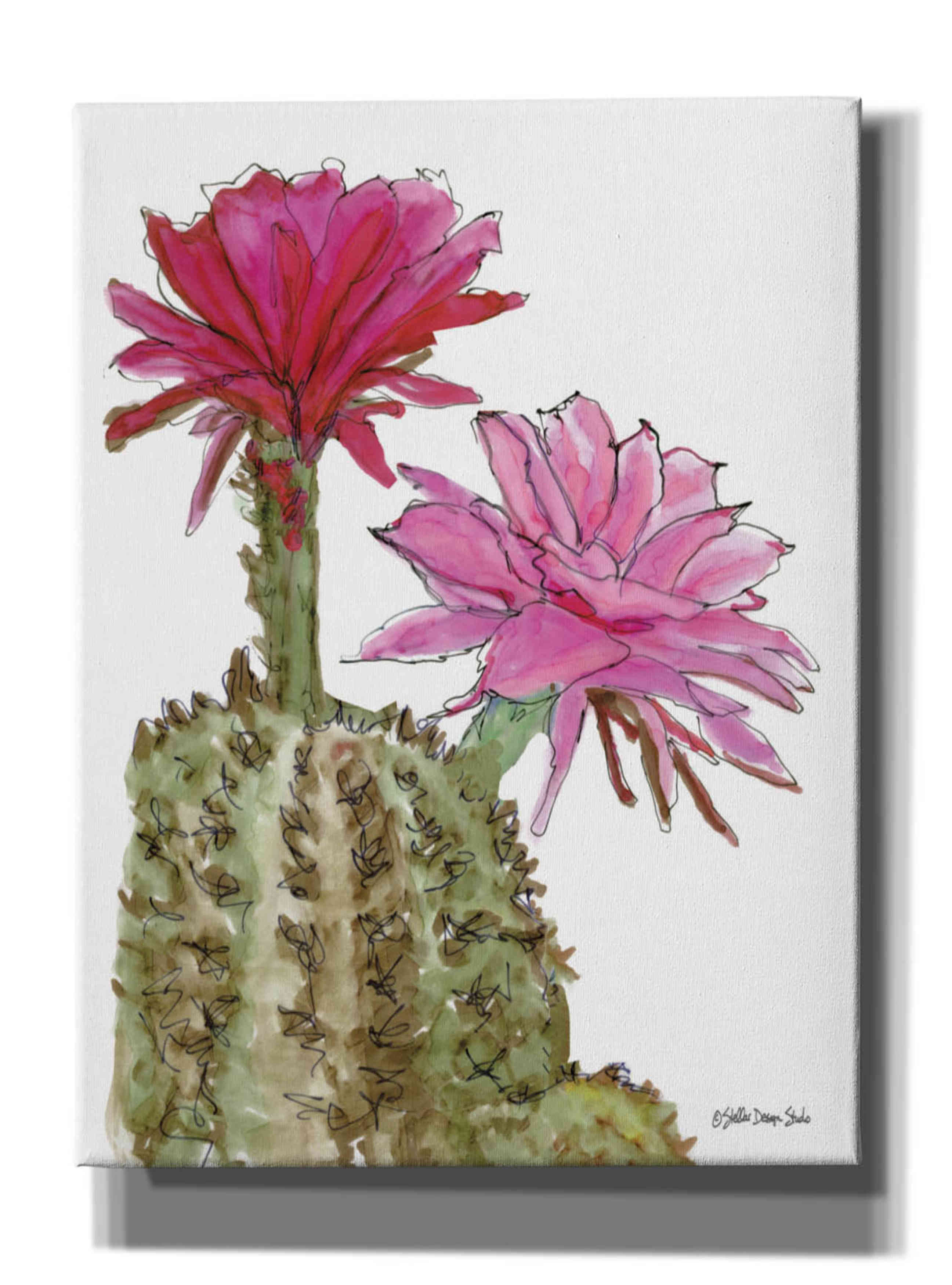 cactus flower painting