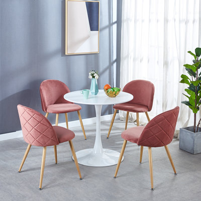 5 Pieces Dining Table Set14 Dining SetOffice SetKitchen Set George Oliver Chair Color Pink