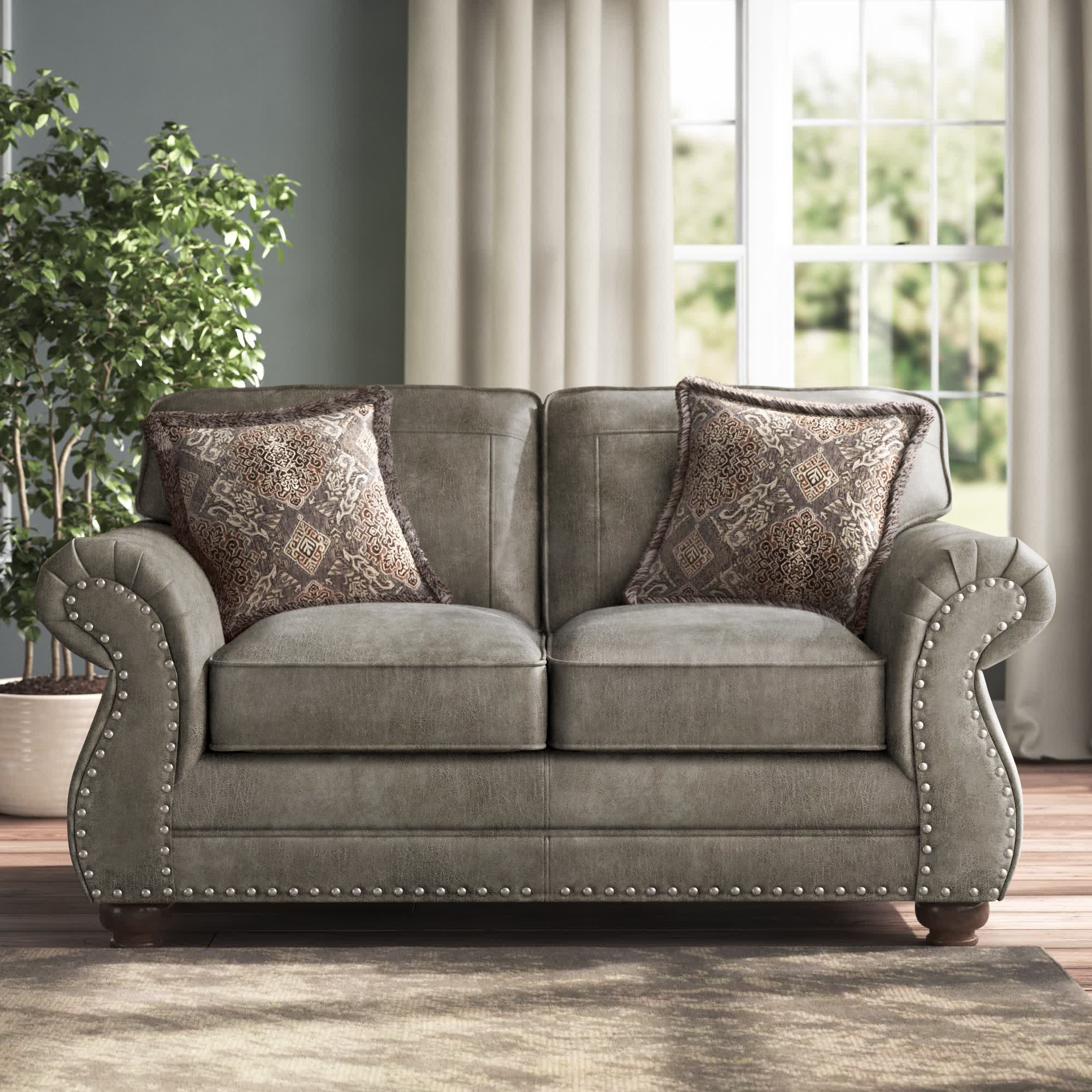 Claycomb 69” Rolled Arm Loveseat