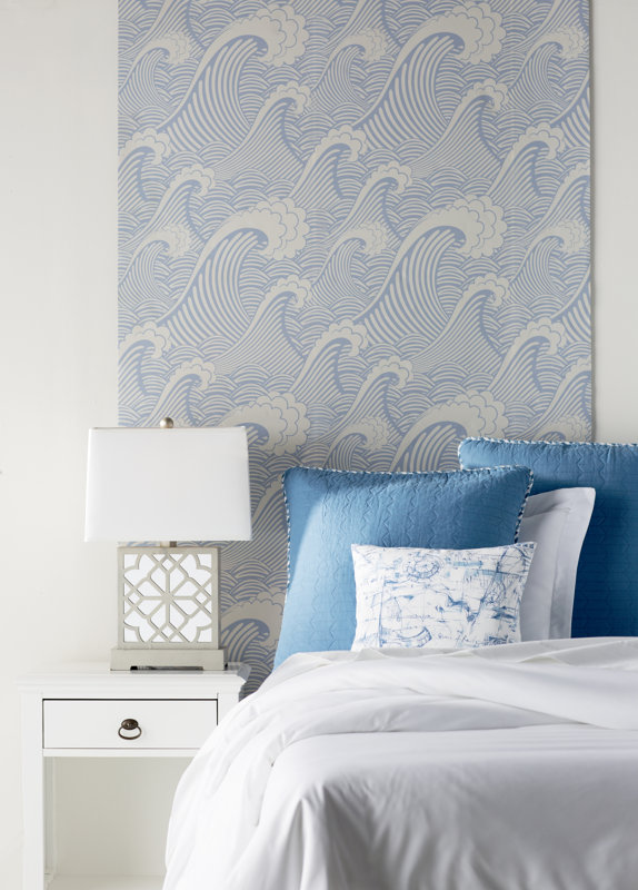 Waves Of Chic Removable Wallpaper Reviews Joss Main Waves Of Chic Removable Wallpaper