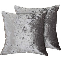 crushed velvet round cushion