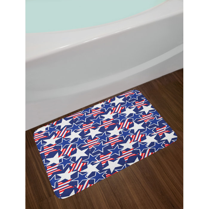 East Urban Home Ambesonne 4th Of July Bath Mat By Stars And