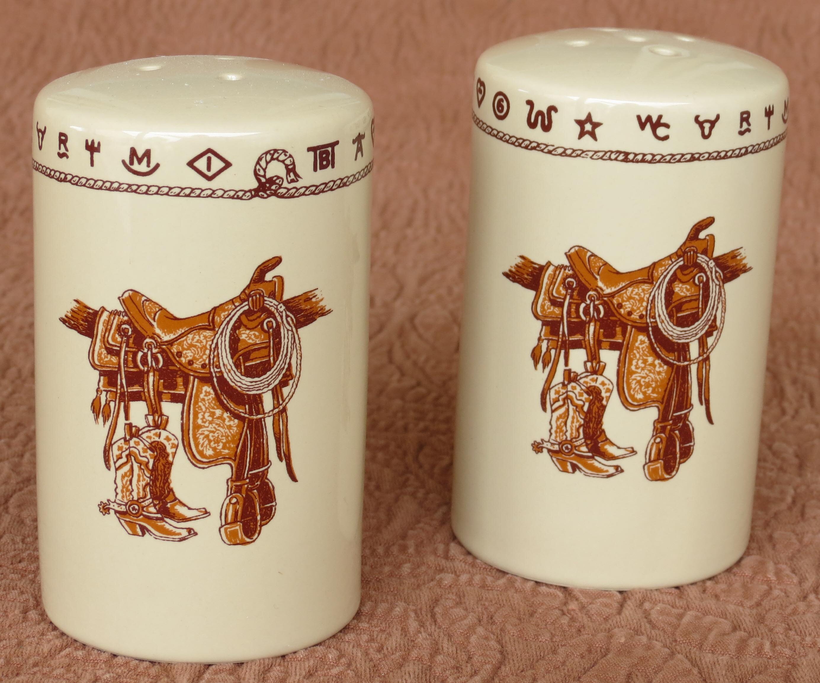 western salt and pepper shakers