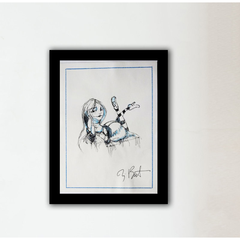 Luxewest Tim Burton S Original Hand Drawn Sketch Of Sally Framed Drawing Print Wayfair