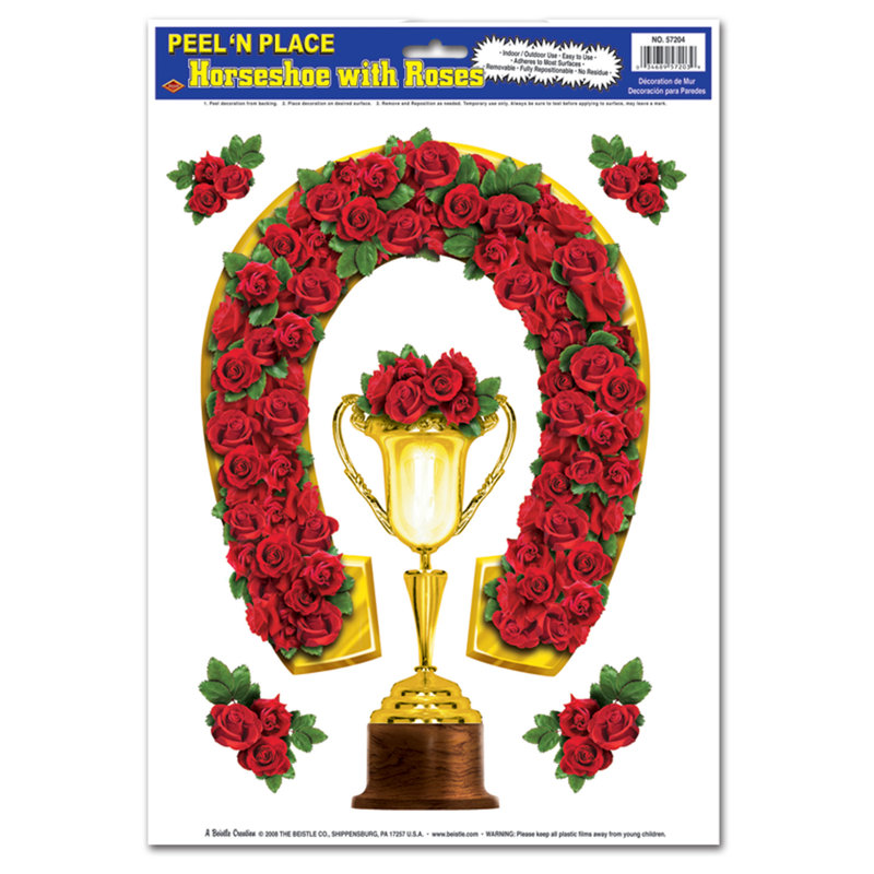 The Party Aisle Horseshoe With Roses Peel N Place 6 Piece Wall